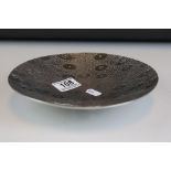 A white metal modernist Gustav Klimt pewter bowl.