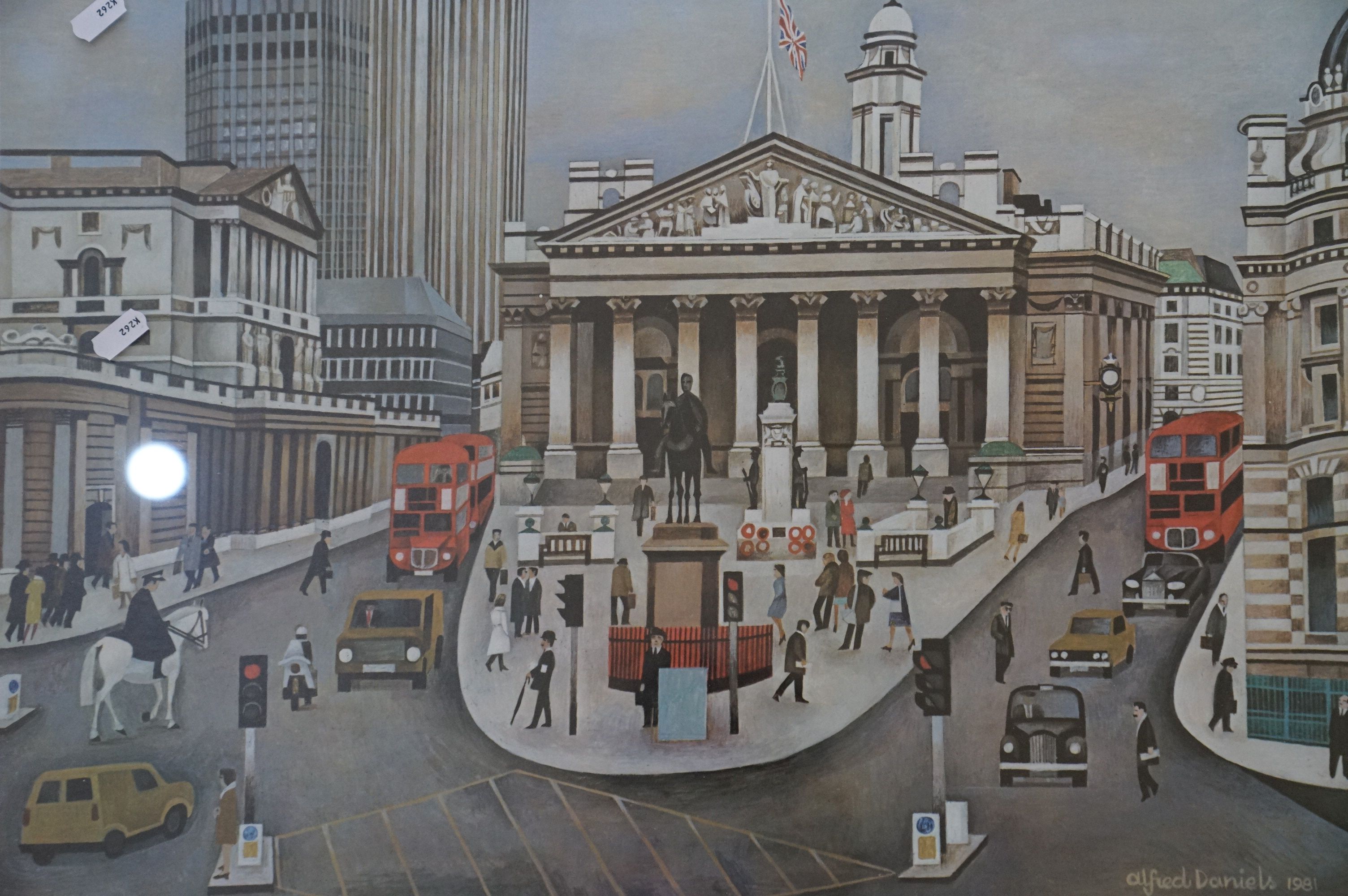 Two framed and glazed 1981 limited edition prints, Leadenhall Market and Royal Exchange, both signed - Bild 8 aus 11