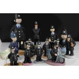 Collection of approximately Thirteen Robert Harrop Policeman figures including Camberwick Green