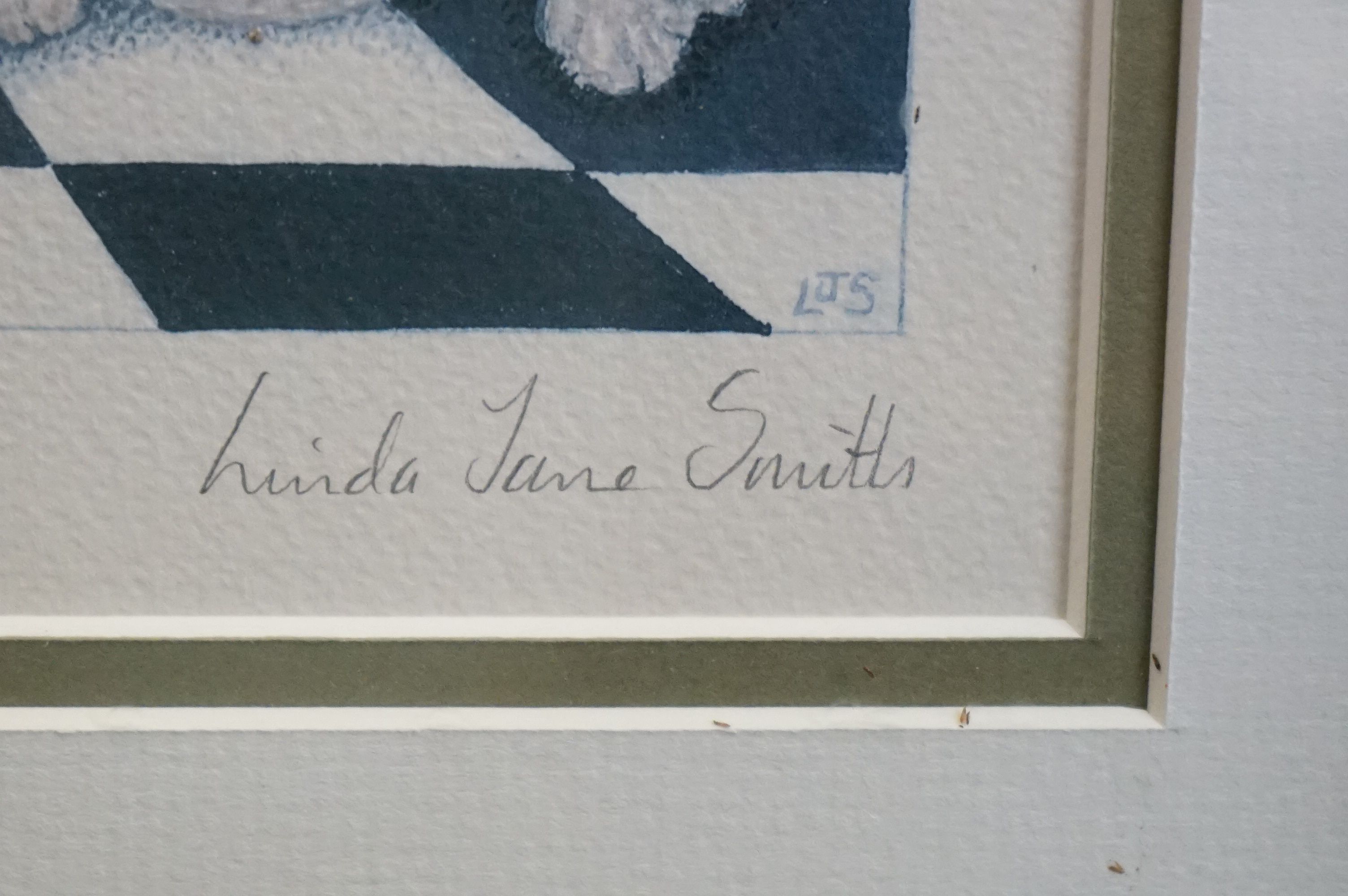 Linda Jane Smith, framed and glazed 'Larder Louts' lithograph with consular feltmark, no. 191/495, - Bild 2 aus 4