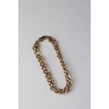 9ct yellow gold fancy link bracelet, lobster clasp, length approx 20cm