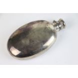 A fully hallmarked sterling silver Victorian hip flask, maker marked for George Brace, assayed in