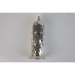 A fully hallmarked sterling silver Victorian lighthouse sugar sifter / muffineer, maker marked for W