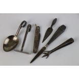 A small collection of fully hallmarked sterling silver collectables to include a bookmark and a