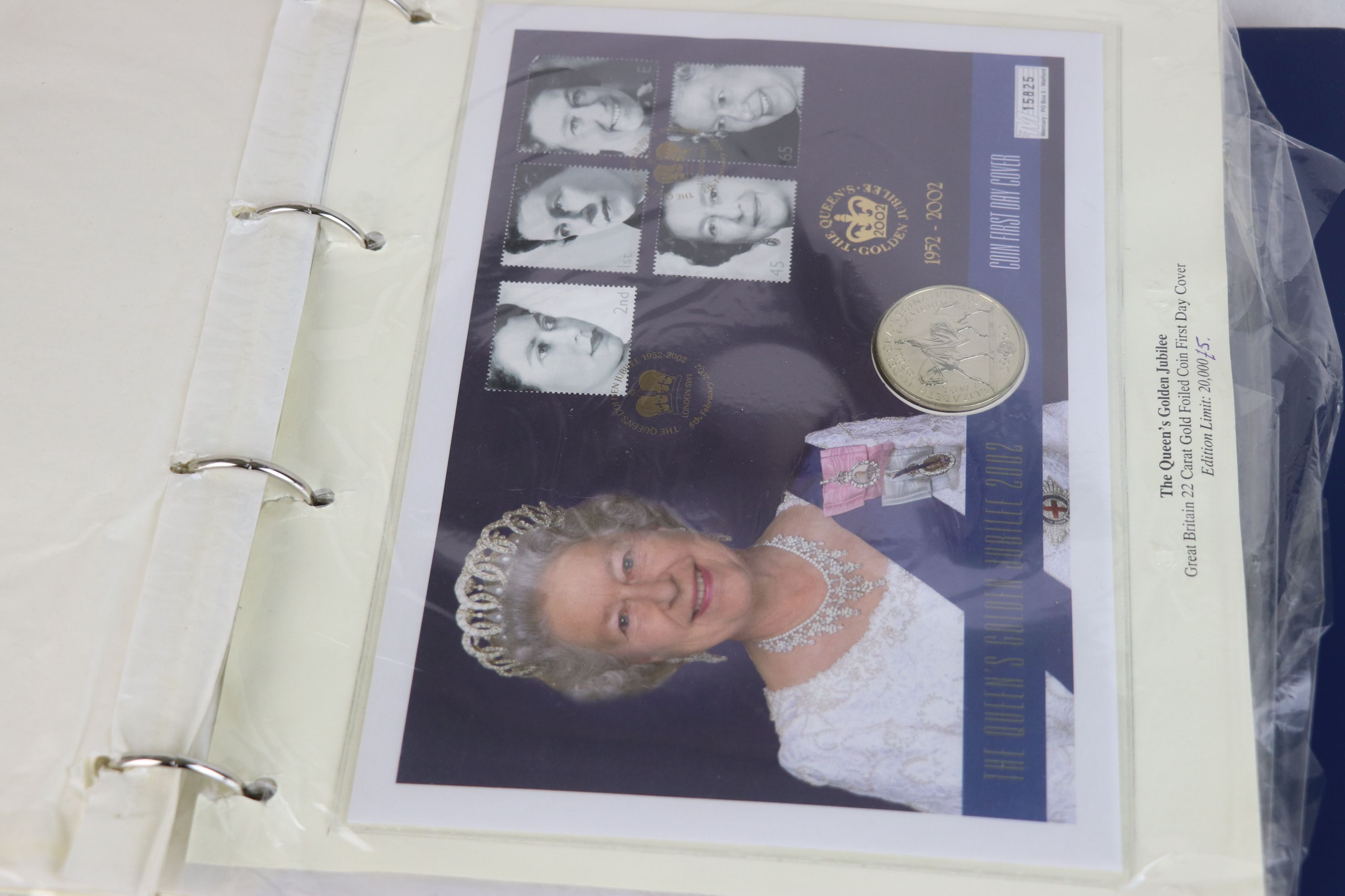 A collection of Westminster Mint commemorative £5 and crown coin stamp covers contains within an - Image 7 of 10