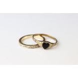 Diamond yellow metal half eternity ring, comprising fifteen small round brilliant cut diamonds, ring