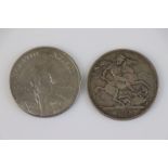 A British Queen Victoria 1889 Jubilee Head full silver crown coin together with a Westminster Mint