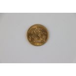 A King George V Full gold Sovereign dated 1912.