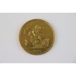 A Queen Victoria Jubilee Head 1887 Gold £5 coin.