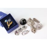 Quantity of jewellery to include Swarovski crystal brooch modelled as a tulip, Swarovski crystal