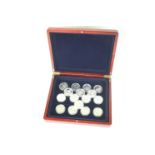 A collection of sixteen silver proof coin relating to Nelson and the Battle of Trafalgar to