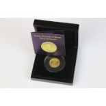 A cased Bradford Exchange limited edition Tristan Da Cunha 2007 Diana Princess of Wales gold proof