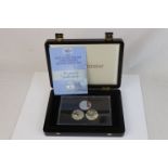 A cased limited edition Westminster Mint Douglas Bader Centenary silver coin set to include three