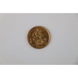 A King Edward VII Full gold Sovereign dated 1909.