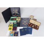 A collection of mainly British coins to include a cased 1953 Royal Mint 1953 coin set, a 1970