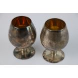 A pair of fully hallmarked sterling silver goblets, maker marked for Bert Gordon, assay makes for