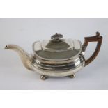 A Fully Hallmarked sterling silver tea pot, indistinct maker marks, assayed in London and dated