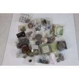 A collection of mainly British pre-decimal coins to include silver examples together with a small