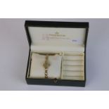 A fully hallmarked 9ct gold ladies Sovereign wristwatch complete with box and papers.