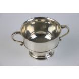 A fully hallmarked sterling silver porringer, maker marked for Mappin & Webb, assay marked for