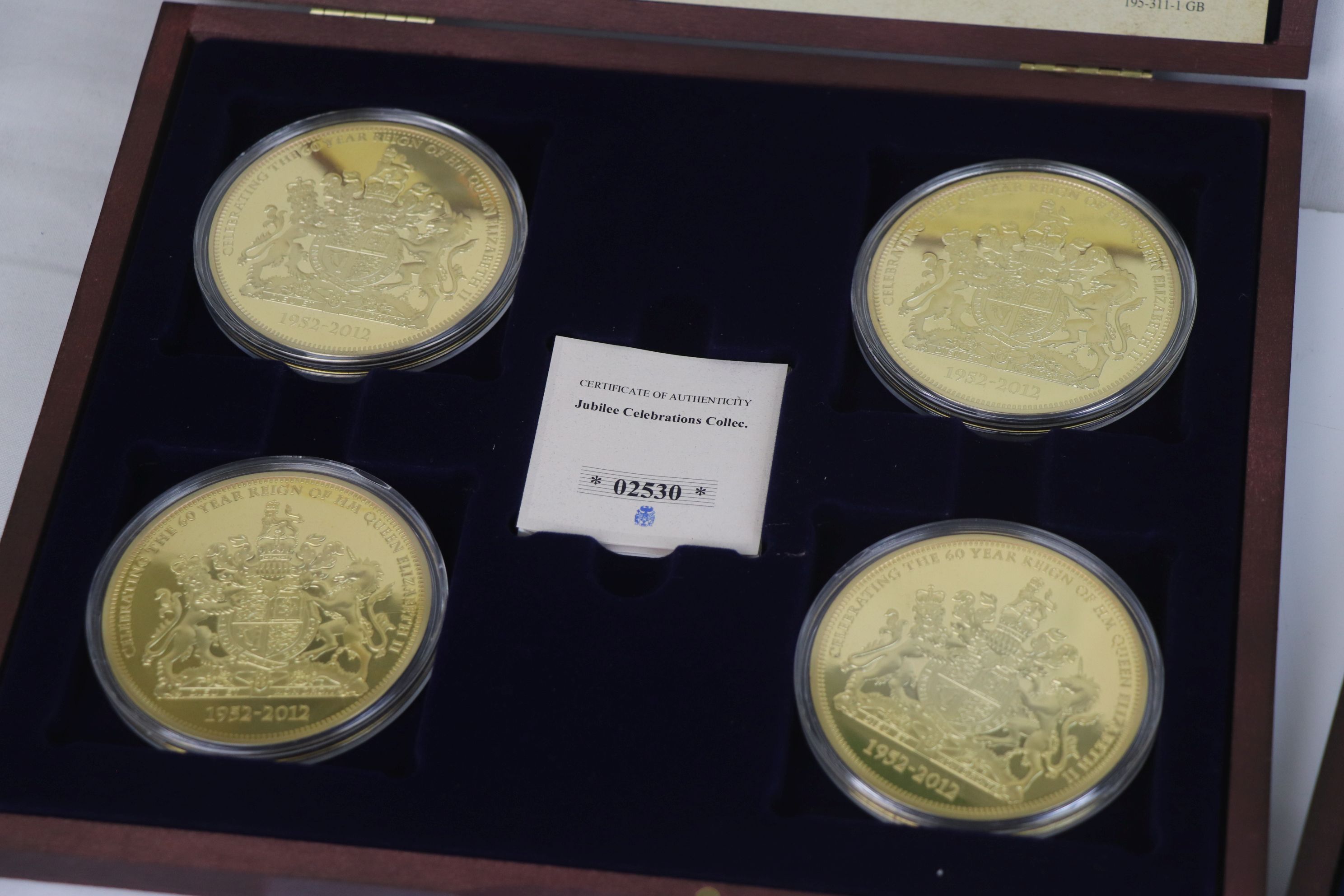 A Windsor Mint The Diamond Jubilee Weekend limited edition commemorative four coin set together with - Image 3 of 5