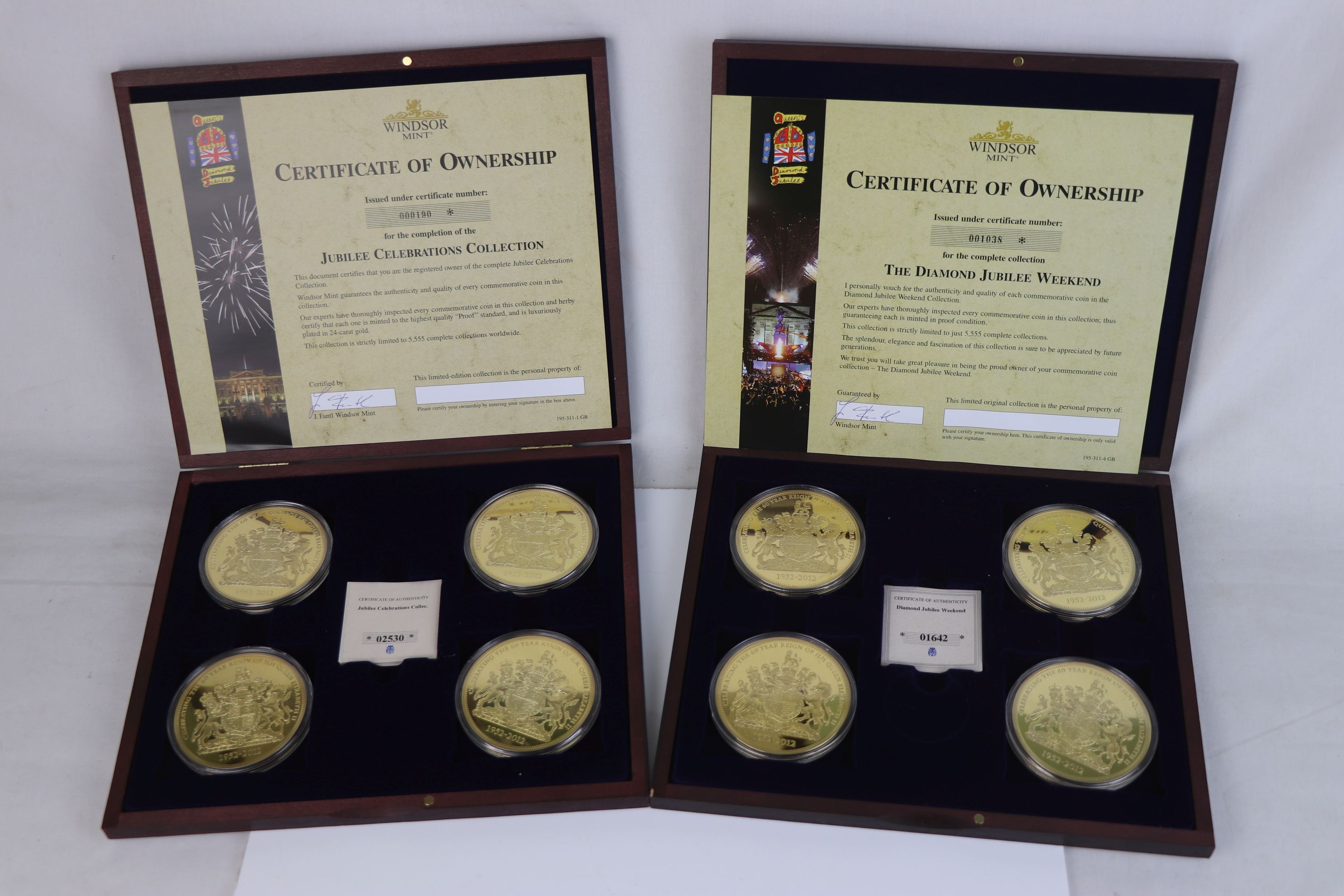 A Windsor Mint The Diamond Jubilee Weekend limited edition commemorative four coin set together with - Image 2 of 5