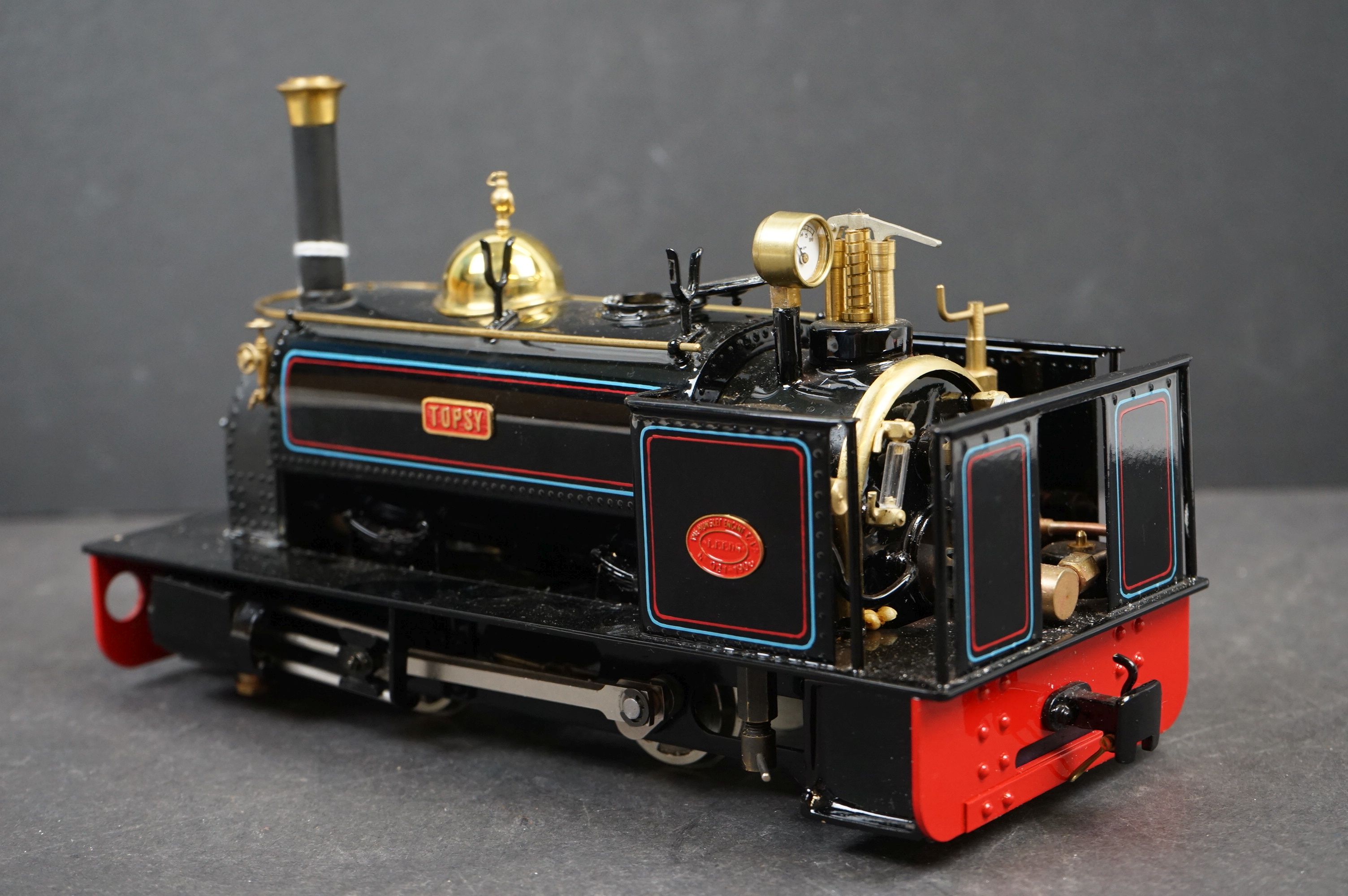 Finescale Engineering Co O Gauge Live Steam 0-4-0 Saddle Tank Locomotive 'Topsy' in black livery, - Image 4 of 7