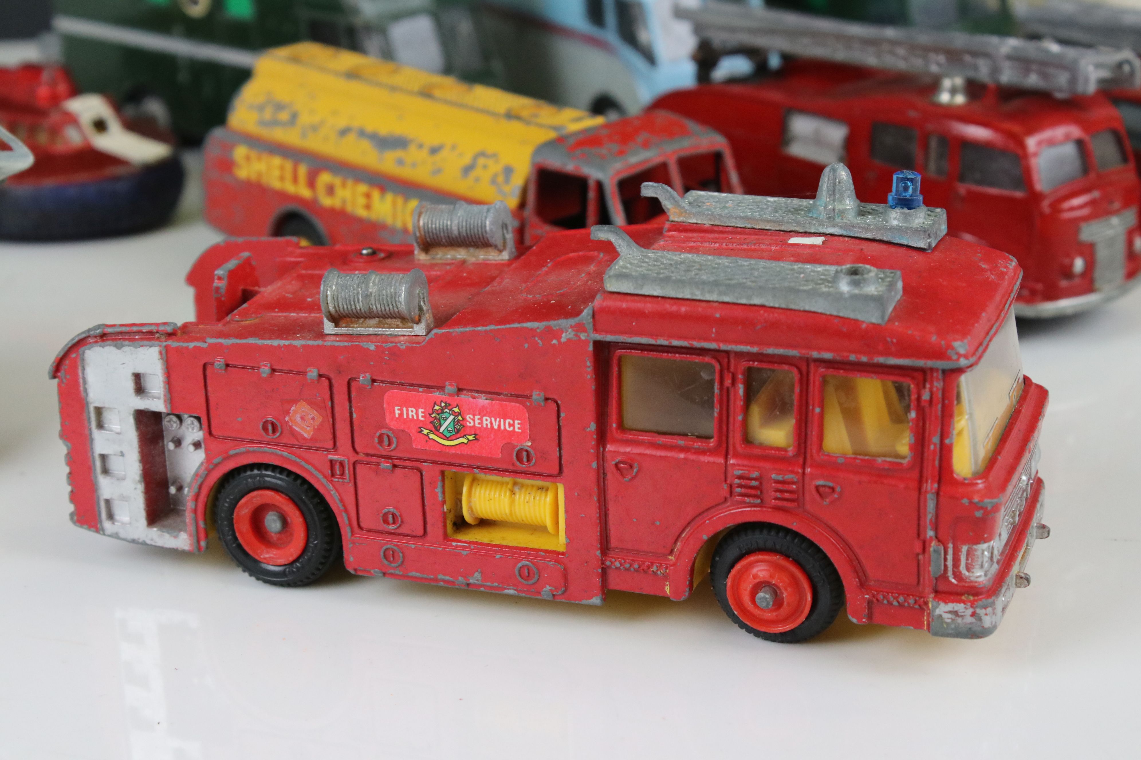 15 play worn mid 20th diecast models to include TV Mobile Control Room, 967 BBC TV Mobile Control - Image 6 of 15