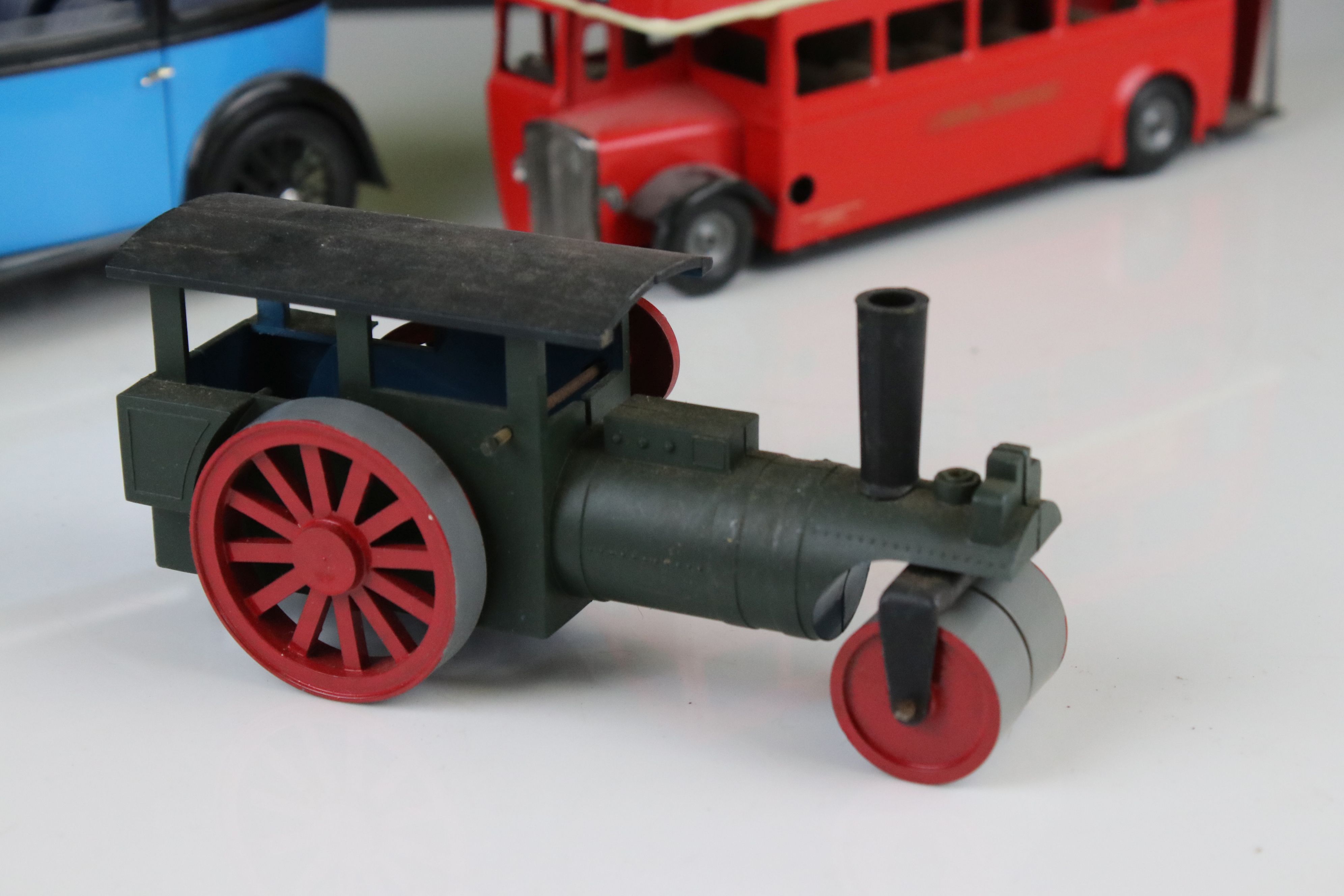 Five diecast / tin plate / plastic models to include Clockwork Triang Minic Bus, Triang Minic fire - Image 8 of 11