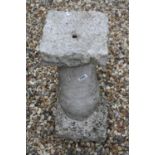 Granite Plinth (quarried from the Quincy Quarry in USA), 58cms high