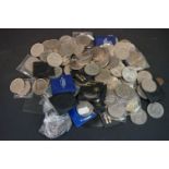 A collection of British commemorative crown coins.