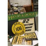 Collection of Five Bus Signs including Bus Stop Waveney District Council (30cms x 54cms), B2