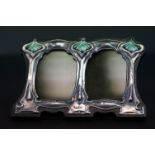 Sterling silver double picture frame