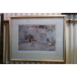 William Russel Flint limited edition 641/650 print of scantily clad women bathing.