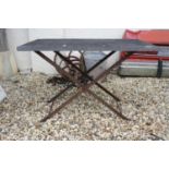 Slate Top Garden Table on a Folding Metal Base, 92cms long x 58cms high