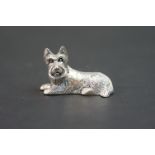 Sterling silver figure of a Scottie dog