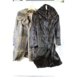 Two vintage ladies fur coats.