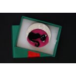 Boxed Lea Stein style Cat in the Moon brooch