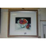 Pip Carpenter limited edition 9/100 print still life of fruit in bowl signed and titled in pencil
