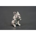 Sterling silver pincushion in the form of a piglet