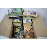 A large collection of vintage paperback Science fiction books.