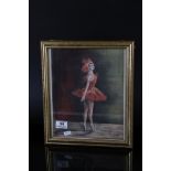 V Garland mid 20th century pastel of a Ballerina titled verso Thunder Thunder Bird. 29 x 23 cm .