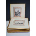 Percy Robertson six framed and glazed prints various London street scenes to include The