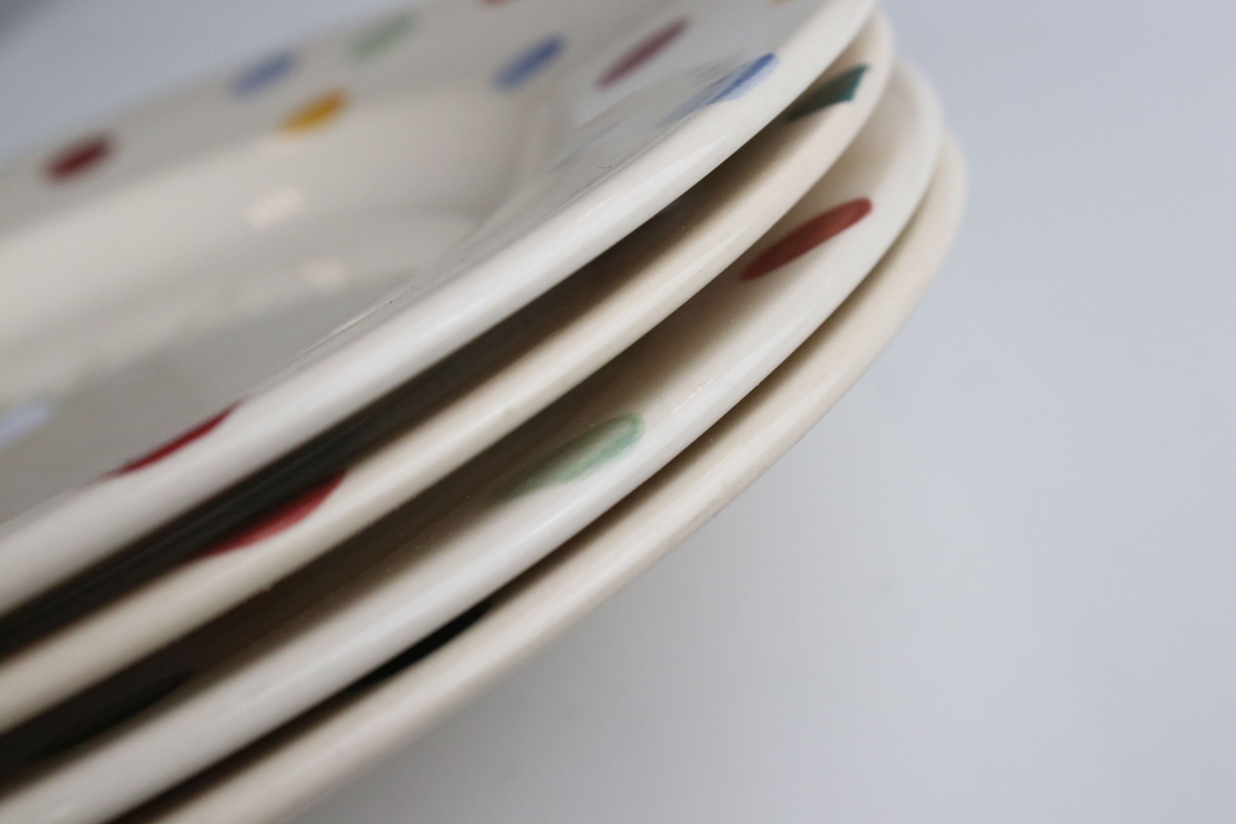 Emma Bridgewater ' Polka Dot ' pattern Three Shallow Bowls and Four Dinner Plates - Image 8 of 8
