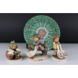 Three Goebel Hummel Figures together with an Oriental Plate