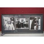 Framed and glazed Three photographic images of Horror movies mounted in one frame to include