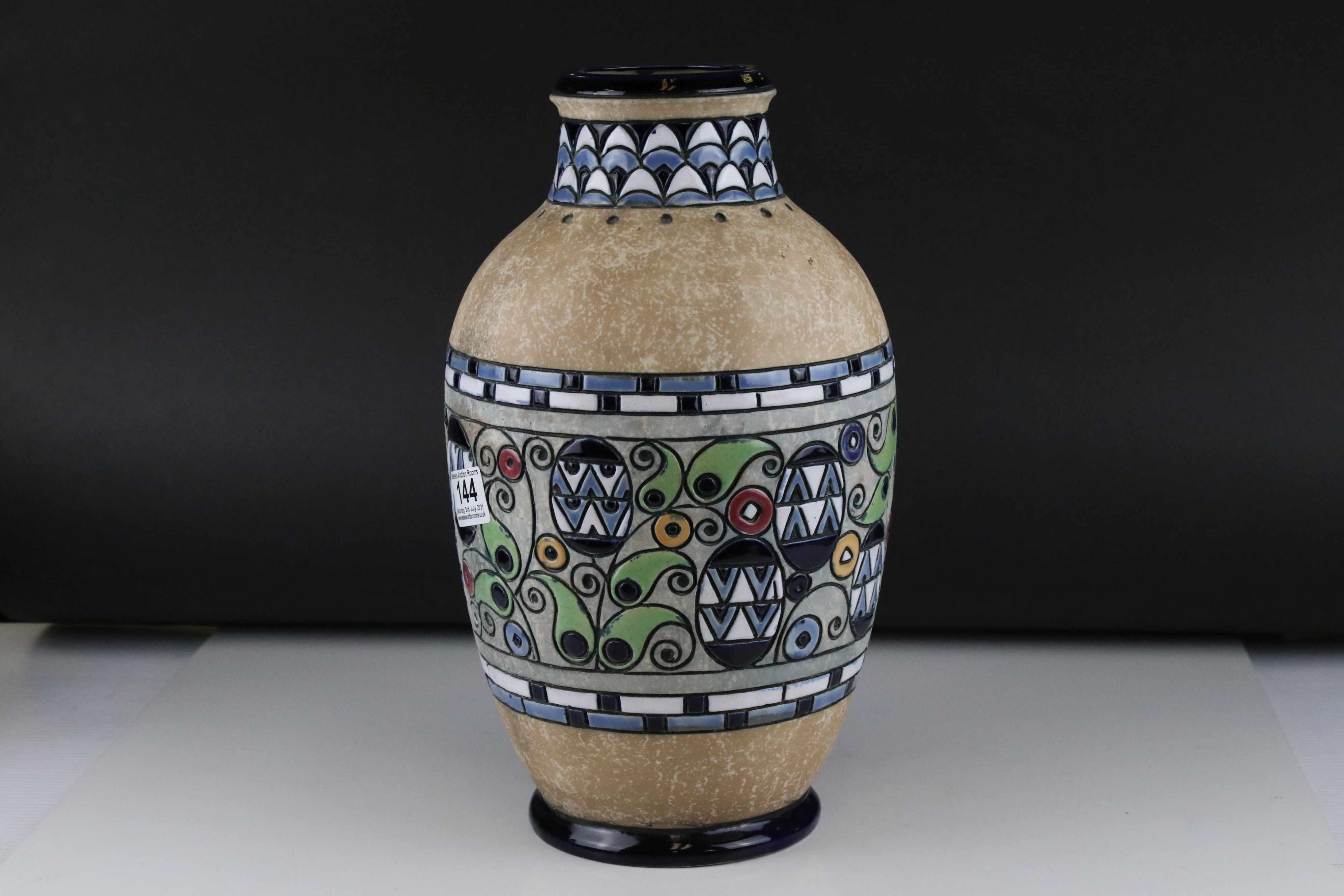 Amphora Pottery Vase with Cockerel / Rooster design, 36cms high - Image 4 of 6