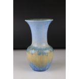 A 20th century Ruskin pottery trumpet shaped vase Crystalline Decoration impressed mark and 1932, 20