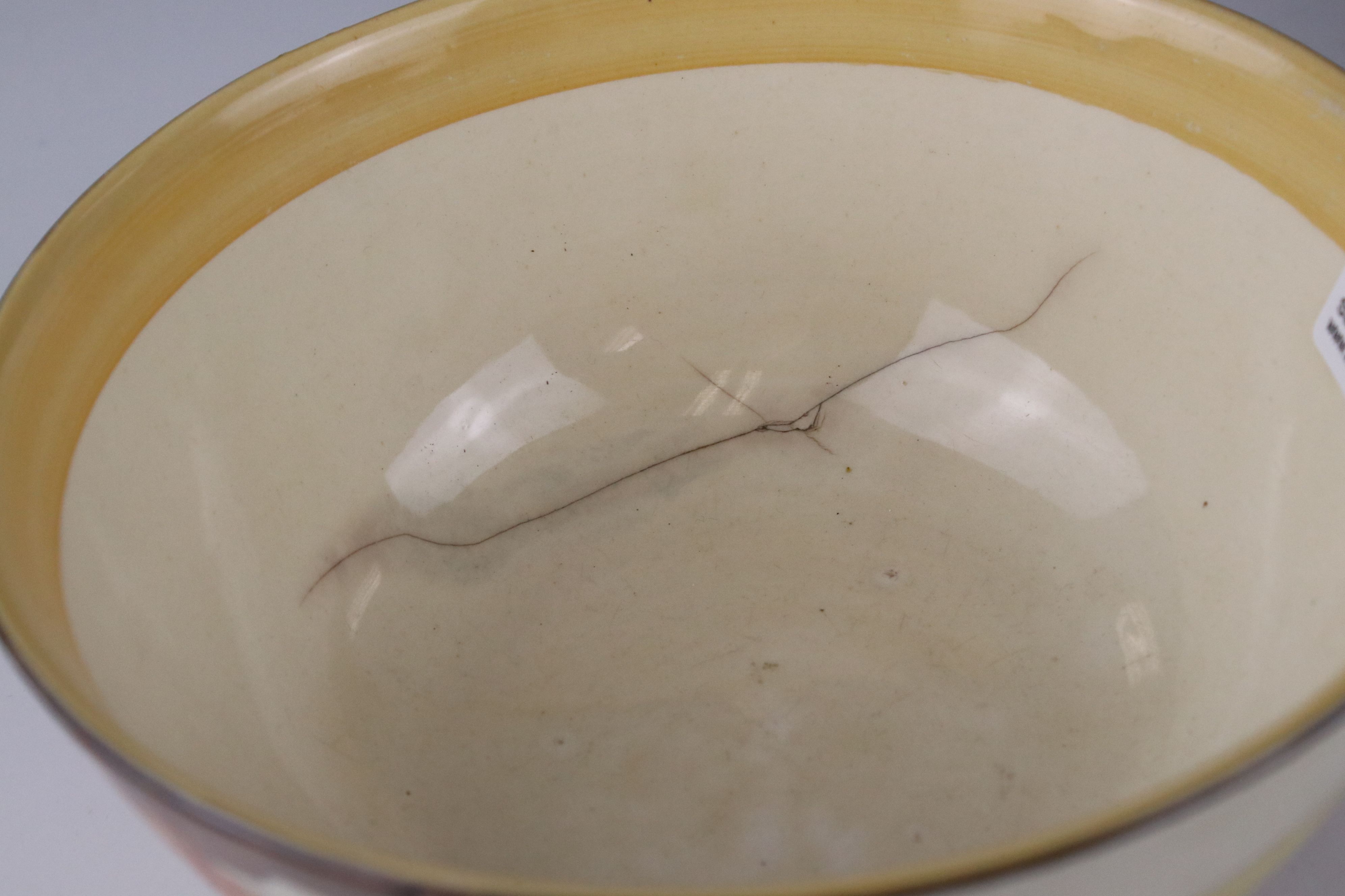 Seven items of Clarice Cliff Pottery including Bizarre Crocus Patter Preserve Jar, Bizarre Bowl - Image 26 of 28