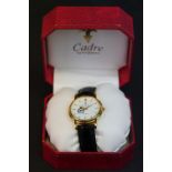 A gents Cadre swiss quartz wristwatch complete with box and card.